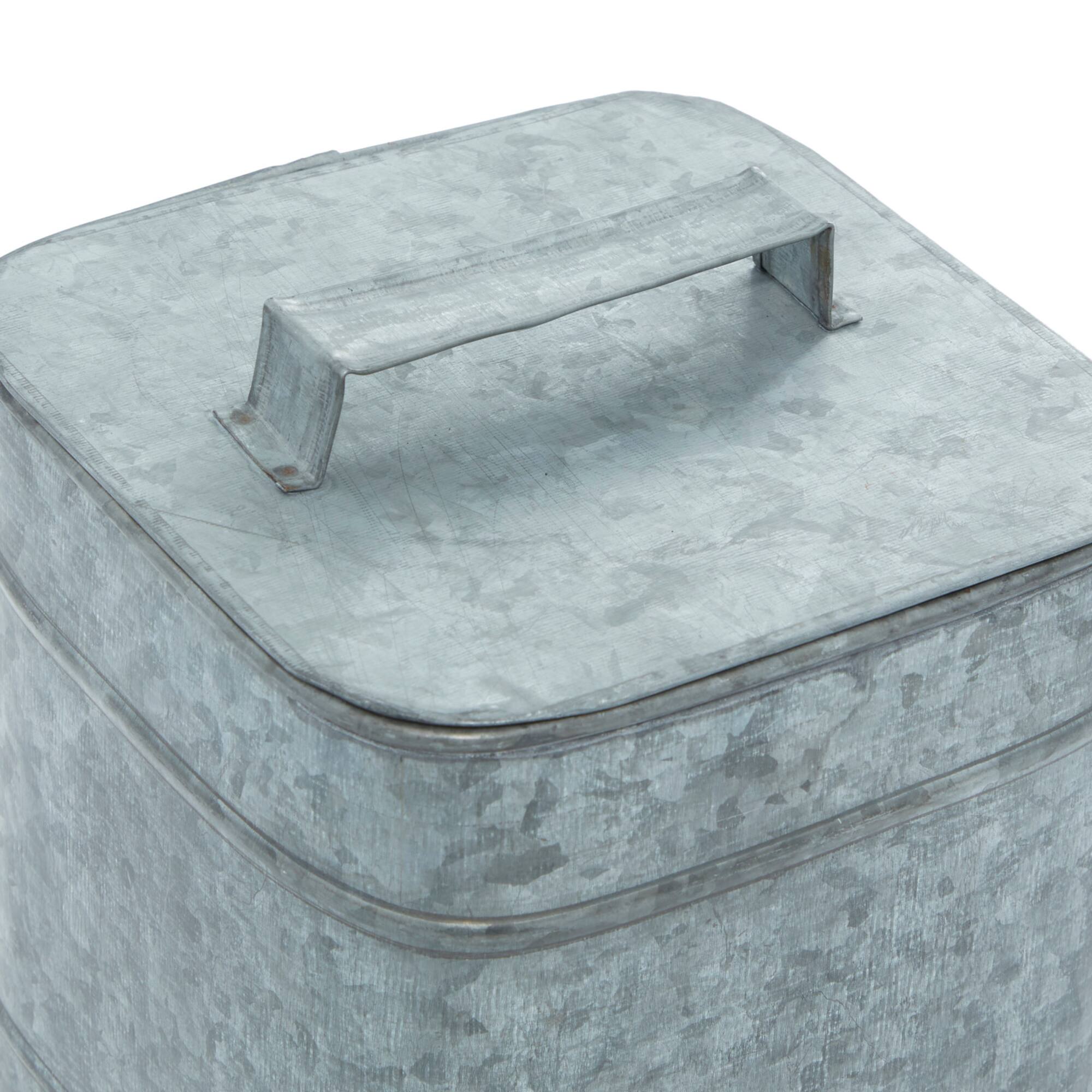 Silver Metal Farmhouse Box Set, 7" & 8"
